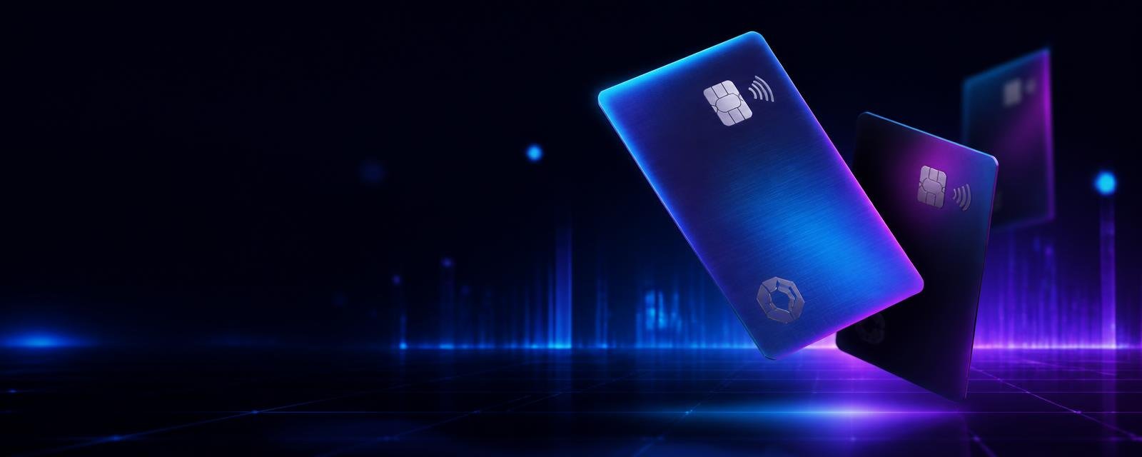 Verified crypto debit and credit cards illustration